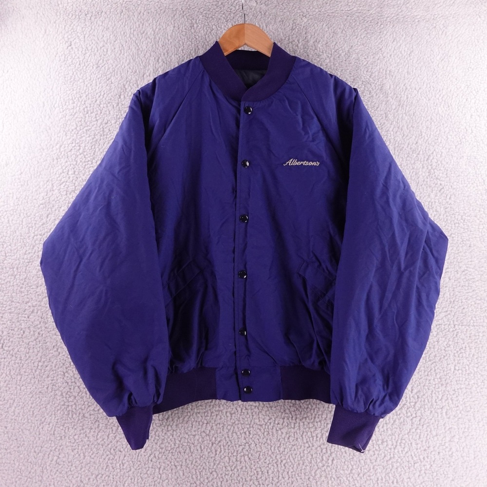 Vintage King‎ Louie Albertsons Bomber Jacket Mens XL Made in USA Snap Front